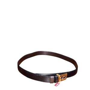 Vintage S.T. Dipping leather belt with golden buckle
